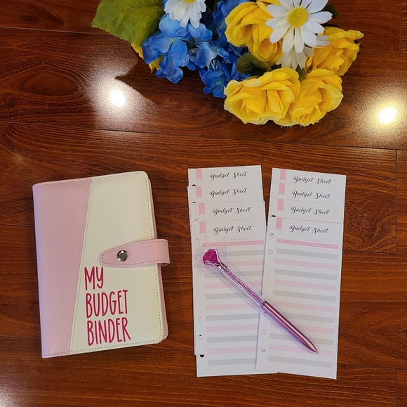 Pink/White Budget Binder Gift Set - Picture 6 of 9
